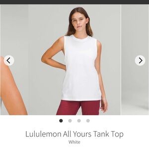 lululemon athletica White All Yours Sleeveless Tank